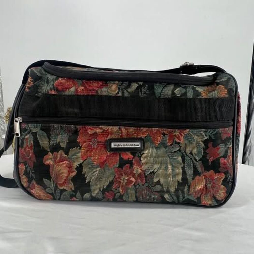 Jaguar Floral Tapestry Shoulder Bag